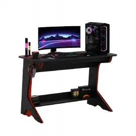 PIRA -  SONIC DK120 MEJA KOMPUTER / MEJA GAMING / MEJA KERJA / MEJA BELAJAR / MEJA KANTOR warna BLACK - RED - PIRA - foto 2