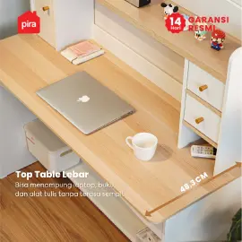 PIRA METROPOLIS -  GAKU DK120 MEJA BELAJAR / MEJA KERJA / MEJA KOMPUTER / MEJA KANTOR warna WHITE - PRO OAK - PIRA METROPOLIS - foto 4