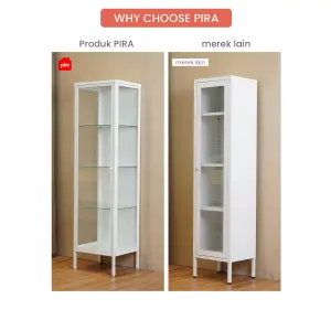 PIRA - GION MSC80 RAK DISPLAY / RAK BUKU / SHOWCASE / LEMARI PAJANGAN / LEMARI HIAS warna WHITE - PIRA - foto 5