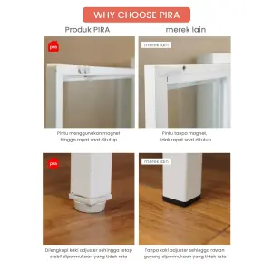 PIRA - GION MSC80 RAK DISPLAY / RAK BUKU / SHOWCASE / LEMARI PAJANGAN / LEMARI HIAS warna WHITE - PIRA - foto 8
