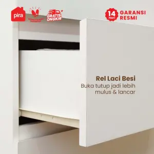 PIRA -  LINUS CH3+3 LEMARI LACI warna WHITE SM - PIRA - foto 8