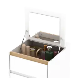 PIRA METROPOLIS OX -  HIRO CHDS5 LEMARI LACI 5 SUSUN DENGAN KACA warna WHITE - PRO OAK - PIRA METROPOLIS OX - foto 6