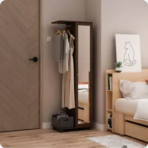 PIRA - VARINA AVA H LEMARI PAKAIAN / GANTUNGAN BAJU warna BROWN WALNUT - PIRA - foto 2