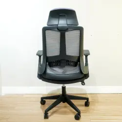 WORKDESIGN - AHSOKA PC PR KURSI KANTOR / KURSI KERJA ERGONOMIS DENGAN SANDARAN KEPALA DAN LUMBAR SUPPORT warna DARK GREY - BLACK - WORKDESIGN - foto 5