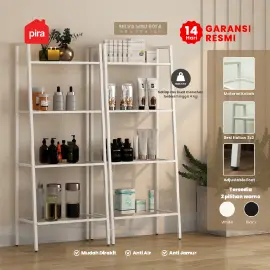 PIRA - SELVA MSU 60T4 RAK SUSUN SERBAGUNA / RAK BUKU / RAK SUSUN BESI / RAK SERBAGUNA / RAK PAJANGAN warna WHITE - PIRA - foto 1
