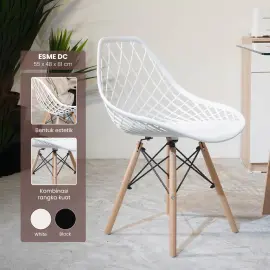 PIRA - ESME DC KURSI TERAS / KURSI CAFE / KURSI MAKAN / KURSI PLASTIK warna WHITE - PIRA - foto 1