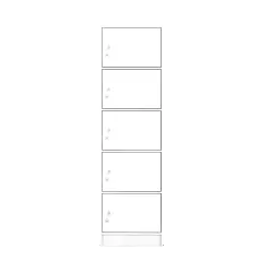 PIRA METROPOLIS - ALBA RSG 5 TS RAK SERBAGUNA / LEMARI SUSUN warna WHITE - METROPOLIS - foto 3