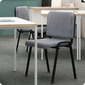 PIRA WORK - BOBA VC KURSI MEETING / KURSI SUSUN / KURSI HADAP / KURSI KANTOR / KURSI KERJA / ISO CHAIR warna DARK GREY - PIRA WORK - foto 8