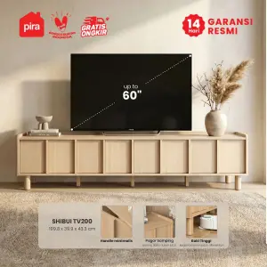 PIRA -  SHIBUI TV200 MEJA TV / RAK TV / LEMARI TV / KABINET TV warna PRO OAK - PIRA - foto 2