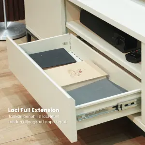 PIRA -  PARIS AVA MTV150 MEJA TV  / RAK TV BESI warna CREAM - BLACK - PIRA - foto 7
