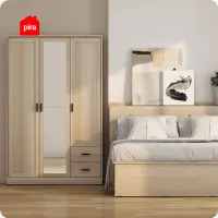 PIRA METROPOLIS -  YORK 3P 2DR LEMARI PAKAIAN 3 PINTU DENGAN 2 LACI warna PRO OAK - PIRA METROPOLIS - foto 3
