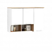 PIRA METROPOLIS OX -  HANA KC WU90 RB RAK DAPUR / RAK GANTUNG DAPUR / KITCHEN SET ATAS 3 PINTU DENGAN RAK BUMBU warna WHITE - PRO OAK - PIRA METROPOLIS - foto 4