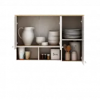 PIRA METROPOLIS OX -  HANA KC WU90 RB RAK DAPUR / RAK GANTUNG DAPUR / KITCHEN SET ATAS 3 PINTU DENGAN RAK BUMBU warna WHITE - PRO OAK - PIRA METROPOLIS - foto 6