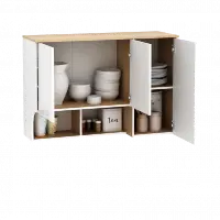 PIRA METROPOLIS OX -  HANA KC WU90 RB RAK DAPUR / RAK GANTUNG DAPUR / KITCHEN SET ATAS 3 PINTU DENGAN RAK BUMBU warna WHITE - PRO OAK - PIRA METROPOLIS - foto 7