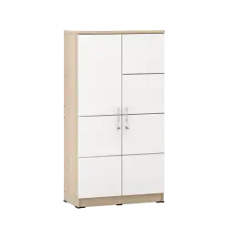 PIRA METROPOLIS - ALBA 2PM LT LEMARI PAKAIAN MEDIUM 2 PINTU warna SONOMA OAK - WHITE - WHITE - METROPOLIS - foto 3