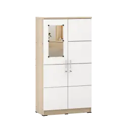 PIRA METROPOLIS - ALBA 2PM LT LEMARI PAKAIAN MEDIUM 2 PINTU warna SONOMA OAK - WHITE - WHITE - METROPOLIS - foto 4