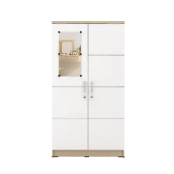 PIRA METROPOLIS - ALBA 2PM LT LEMARI PAKAIAN MEDIUM 2 PINTU warna SONOMA OAK - WHITE - WHITE - METROPOLIS - foto 5