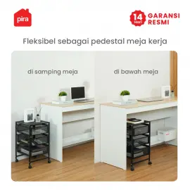 PIRA METROPOLIS - ALVA MCH3 RAK LACI BESI / DRAWER PENYIMPANAN BESI / RAK SUSUN BESI / LACI DOKUMEN warna BLACK - PIRA METROPOLIS - foto 7
