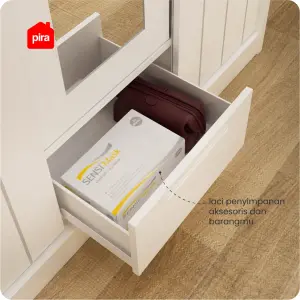 PIRA - SAXON 3 SSL MWD LEMARI PAKAIAN BESI 3 PINTU warna WHITE - BAVARIAN - foto 5