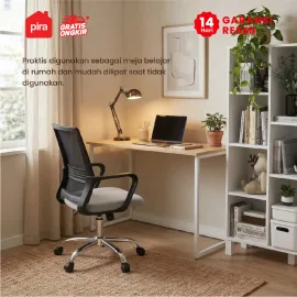 PIRA - FLIP FDTS90 MEJA MAKAN / MEJA MAKAN LIPAT SET 2 KURSI warna CREAM OAK - WHITE - PIRA - foto 9