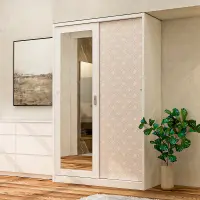 PIRA BAVARIAN - WURF 120 MWDSL LEMARI PAKAIAN BESI SLIDING / PINTU GESER warna WHITE CLAY - BAVARIAN - foto 1