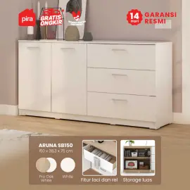 PIRA METROPOLIS OX - ARUNA SB150 BUFET / RAK DAPUR / KITCHEN SET BAWAH DAPUR / LEMARI DAPUR warna WHITE - PIRA METROPOLIS OX - foto 1