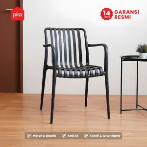 PIRA -  CHAI DC KURSI PLASTIK / KURSI MAKAN / KURSI BELAJAR / KURSI SANTAI / KURSI TERAS / KURSI CAFE warna BLACK - PIRA - foto 1