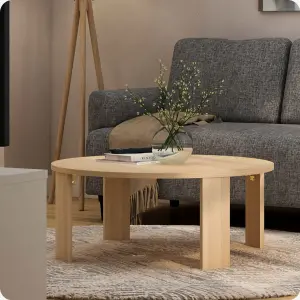 PIRA -  TABE ROUND80 MEJA TAMU BULAT / MEJA MAKAN LIPAT LESEHAN / MEJA BELAJAR LIPAT LESEHAN warna PRO OAK - PIRA - foto 4