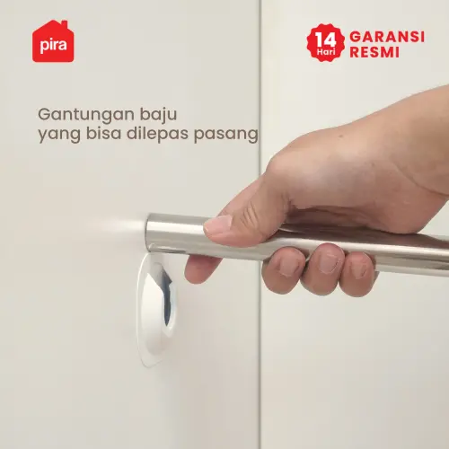 PIRA - SCHON AVA 120 MWDSL LEMARI PAKAIAN BESI SLIDING / PINTU GESER warna WHITE - PIRA - foto 9