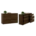 PIRA -  LINUS CH3+3 LEMARI LACI warna BROWN WALNUT - PIRA - foto 5