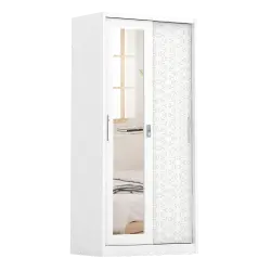 PIRA METROPOLIS -  VILO 90 A MWDSL LEMARI PAKAIAN BESI SLIDING / PINTU GESER warna WHITE - METROPOLIS - foto 4
