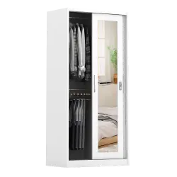 PIRA METROPOLIS -  VILO 90 A MWDSL LEMARI PAKAIAN BESI SLIDING / PINTU GESER warna WHITE - METROPOLIS - foto 6