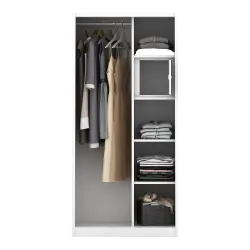 PIRA METROPOLIS -  VILO 90 A MWDSL LEMARI PAKAIAN BESI SLIDING / PINTU GESER warna WHITE - METROPOLIS - foto 9