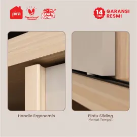 PIRA METROPOLIS -  SENDAI SB160 BUFET / LEMARI DAPUR / KABINET DAPUR / MEJA TV / SIDEBOARD warna PRO OAK - LIGHT TAUPE - PIRA METROPOLIS - foto 7