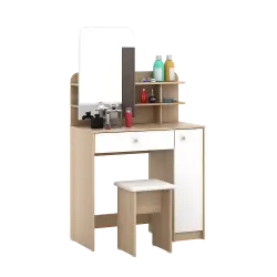 PIRA METROPOLIS - SECHA DS80 MEJA RIAS warna PRO OAK - WHITE - METROPOLIS - foto 3