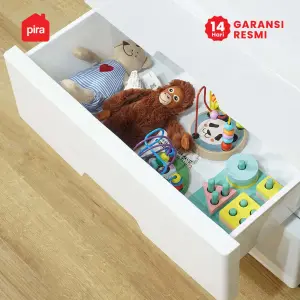 PIRA METROPOLIS - KAO PCH5+2 LEMARI LACI PLASTIK / LEMARI PLASTIK / DRAWER PLASTIK / LEMARI BAYI / LEMARI PAKAIAN ANAK warna WHITE - PIRA METROPOLIS - foto 21