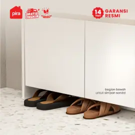 PIRA METROPOLIS -  PINO SR80 PF RAK SEPATU / RAK SEPATU DUDUK / RAK SEPATU SUSUN TERTUTUP warna WHITE - PRO OAK - PIRA METROPOLIS - foto 6