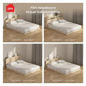 PIRA - NEST BD160 DIPAN LESEHAN / ALAS TEMPAT TIDUR / TATAKAN DIPAN / RANJANG warna PRO OAK - PIRA - foto 4
