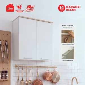 PIRA METROPOLIS OX - HANA KC WU60 RAK DAPUR / RAK GANTUNG DAPUR / KITCHEN SET ATAS 2 PINTU warna WHITE - PRO OAK - PIRA METROPOLIS - foto 1