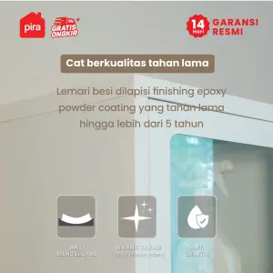 PIRA - KLENA MBTC FG LEMARI BESI / RAK KAMAR MANDI / LEMARI KAMAR MANDI / RAK DISPLAY / RAK BUKU warna WHITE - PIRA - foto 6