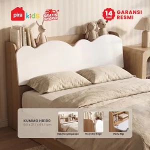 PIRA KIDS - KUMMO HB100 HEADBOARD KASUR / SANDARAN KASUR / DIPAN / DIPAN TEMPAT TIDUR warna PRO OAK - WHITE - PIRA KIDS - foto 1