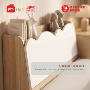 PIRA KIDS - KUMMO HB100 HEADBOARD KASUR / SANDARAN KASUR / DIPAN / DIPAN TEMPAT TIDUR warna PRO OAK - WHITE - PIRA KIDS - foto 4