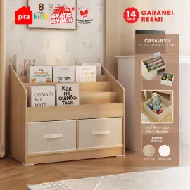 PIRA KIDS - CASAMI SU RAK BUKU ANAK DENGAN LACI PENYIMPANAN warna PRO OAK - PIRA KIDS - foto 1