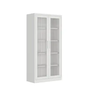 WORKDESIGN BURO AVA MBC 2 FG RAK BUKU BESI / LEMARI ARSIP KANTOR warna WHITE - WORKDESIGN - foto 6