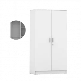 PIRA METROPOLIS OX -  ARUNA 2PM LEMARI PAKAIAN MEDIUM 2 PINTU warna WHITE - PIRA METROPOLIS OX - foto 7