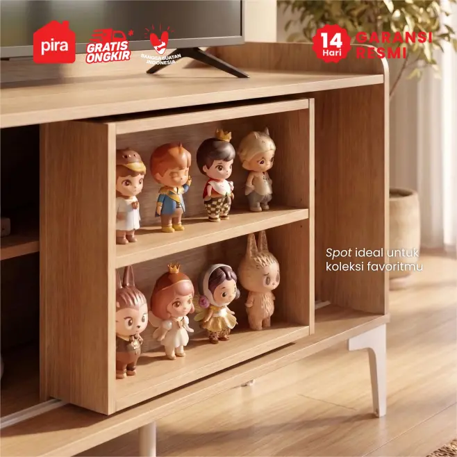 PIRA METROPOLIS - TANA TV120 MEJA TV / RAK TV / KABINET TV/ LEMARI TV warna PRO OAK - WHITE - PIRA METROPOLIS - foto 7