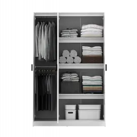 PIRA METROPOLIS -  YORK 3PS LEMARI PAKAIAN 3 PINTU FULL RAK warna WHITE - PIRA METROPOLIS - foto 8