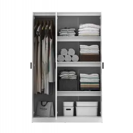 PIRA METROPOLIS -  YORK 3PS LEMARI PAKAIAN 3 PINTU FULL RAK warna WHITE - PIRA METROPOLIS - foto 7