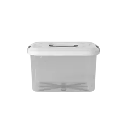PIRA HOME -  MIZU PSB 14L CONTAINER BOX / BOX PLASTIK / KOTAK PENYIMPANAN warna CLEAR WHITE - PIRA HOME - foto 4