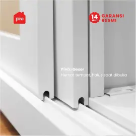 PIRA - STEEL A 120A N MWDSL LEMARI PAKAIAN BESI SLIDING / PINTU GESER warna WHITE - PIRA - foto 6